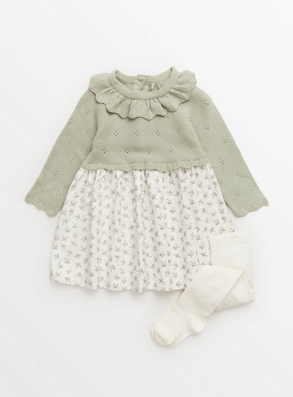 Buy Floral Twofer Dress & Tights 1824 months Dresses Argos